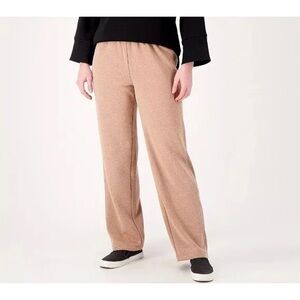 NWT‎ Isaac Mizrahi Soho Plush Back Lounge Pants | L Tall | Café au Lait